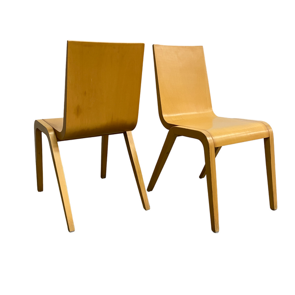 Pair Of Vintage Italian Bent Plywood Chairs