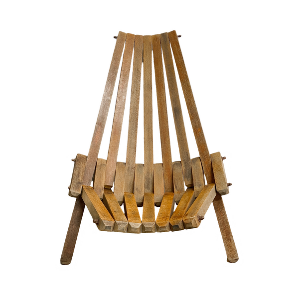Pair Of Australian Silky Oak Folding Deck Chairs