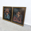 Pair Of Australian Mid Century Child Portraits By Artist Martinus