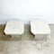 Pair Post Modern Marble Square Hexagonal Side Tables