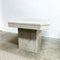Pair Post Modern Marble Square Hexagonal Side Tables