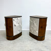 Pair of Bespoke Hand Made Art Deco Style Bedside Tables