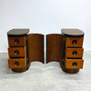 Pair of Bespoke Hand Made Art Deco Style Bedside Tables