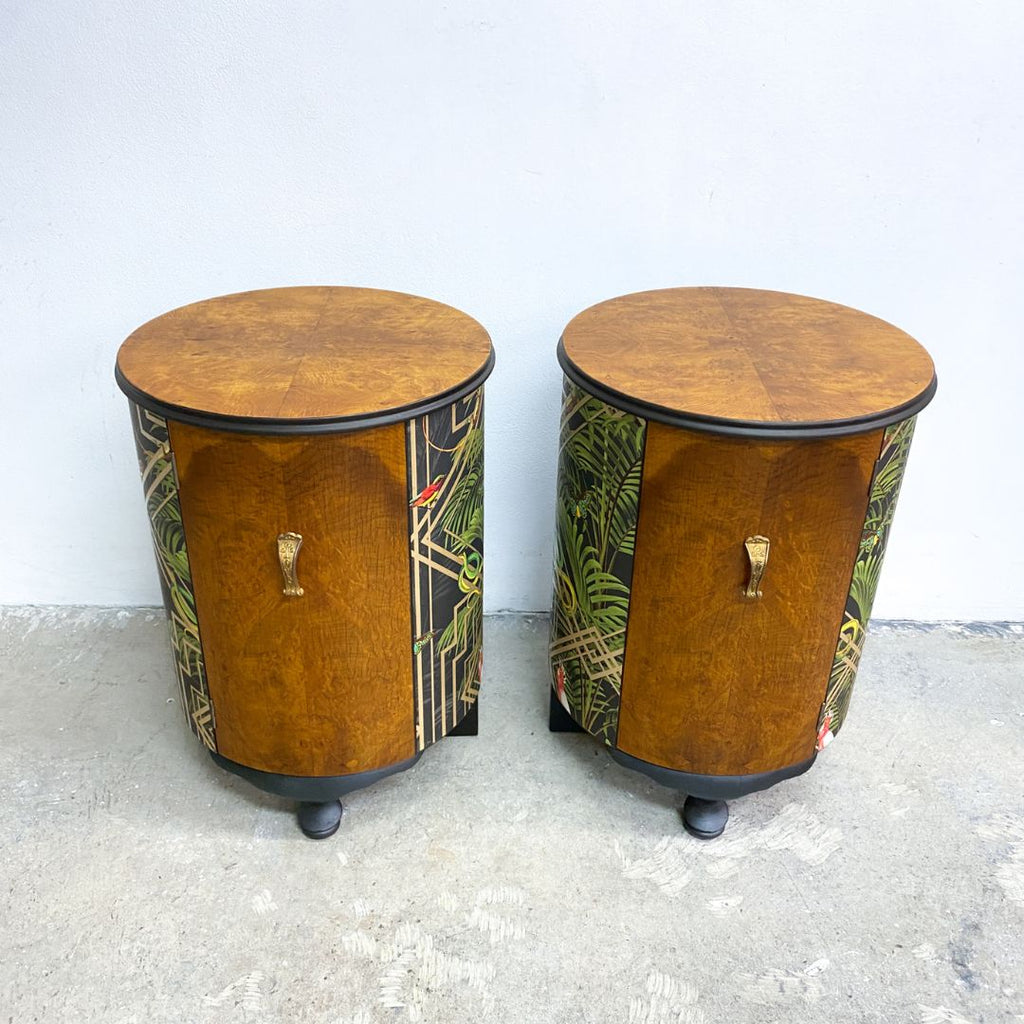 Pair of Bespoke Made Art Deco Style Bedsides