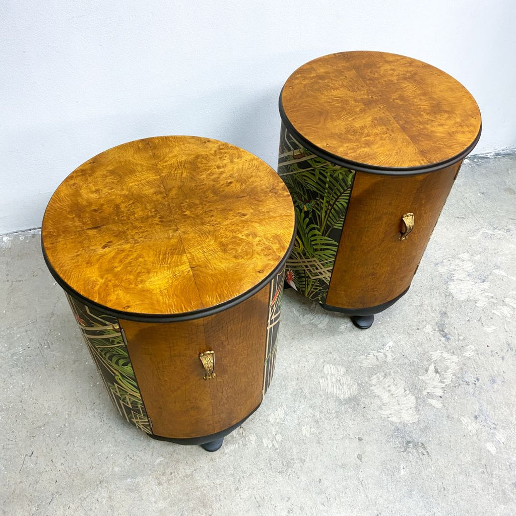 Pair of Bespoke Made Art Deco Style Bedsides