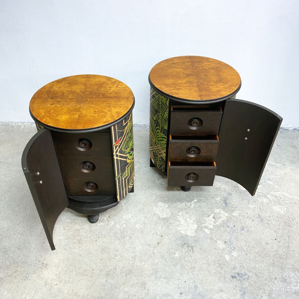 Pair of Bespoke Made Art Deco Style Bedsides