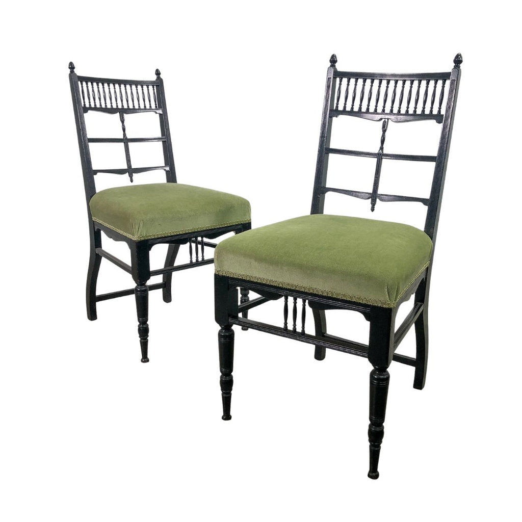 Pair of Decorative Antique Edwardian Chairs C1900