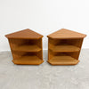 Pair of Mid Century Parker Bedside Table/ Shelves