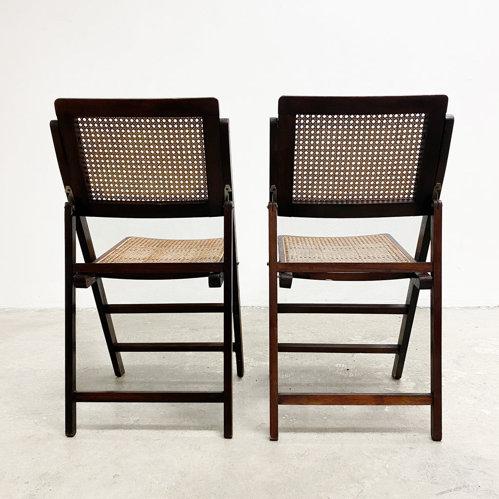 Pair of Mid Century Rattan Folding Chair