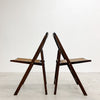 Pair of Mid Century Rattan Folding Chair