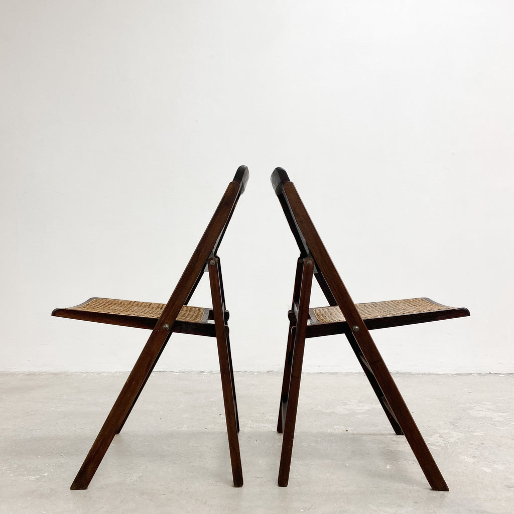 Pair of Mid Century Rattan Folding Chair
