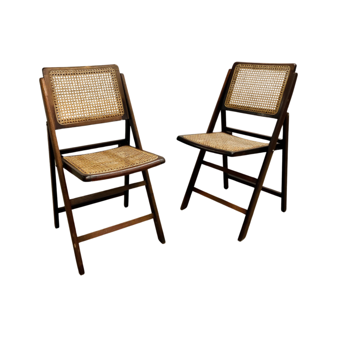 Folding rattan outlet dining chairs