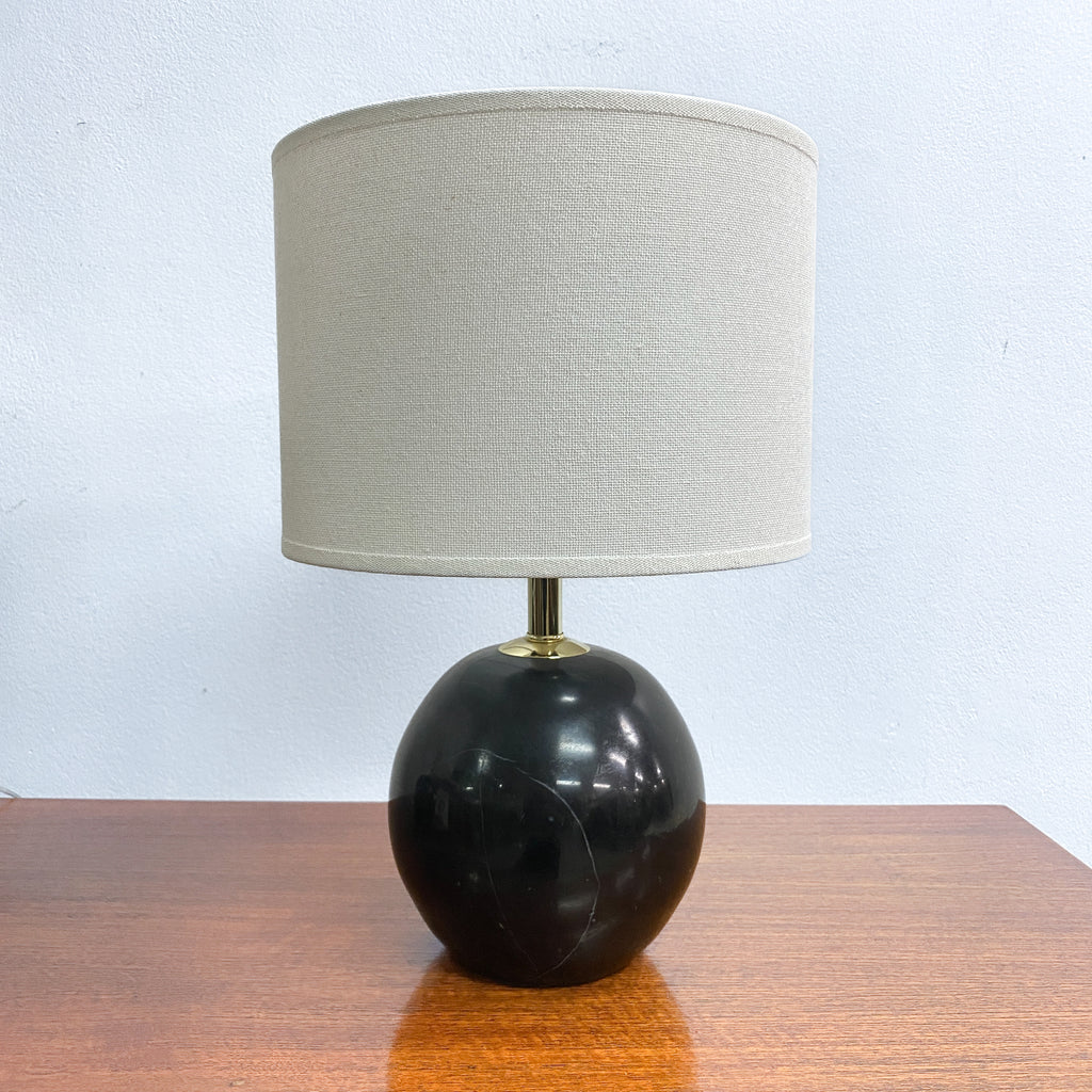 Pair of Post Modern Late 1990's Solid Marble Lamps