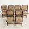 Pair of Vintage Folding Rattan Back And Seat Chairs