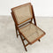 Pair of Vintage Folding Rattan Back And Seat Chairs