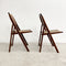 Pair of Vintage Folding Rattan Back And Seat Chairs