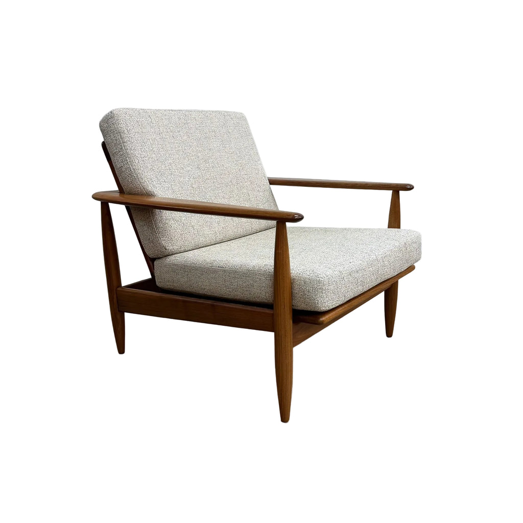 Parker 110 Wrap Around Mid Century Armchair With Rattan Back