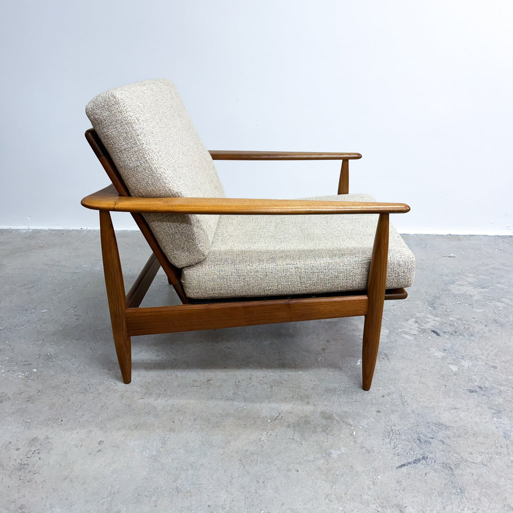 Parker 110 Wrap Around Mid Century Armchair With Rattan Back