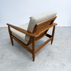 Parker 110 Wrap Around Mid Century Armchair With Rattan Back