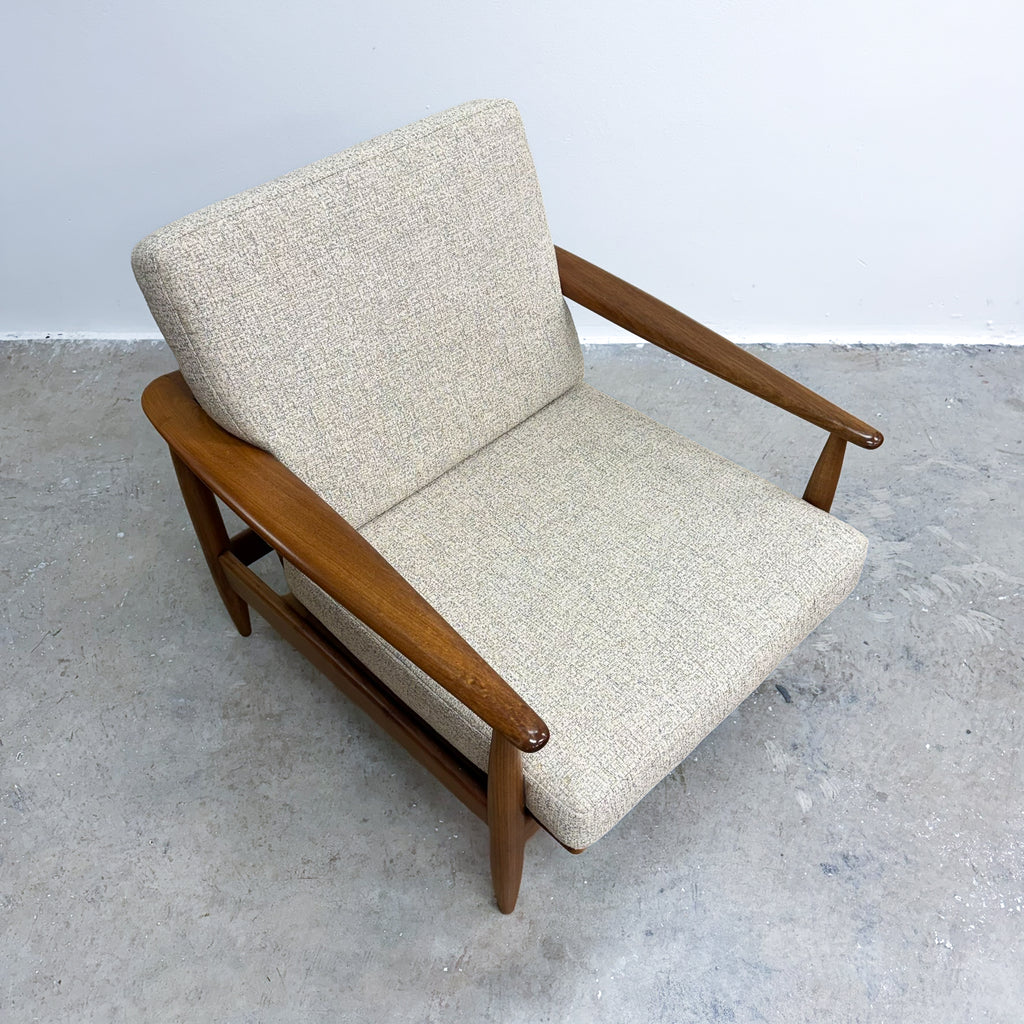 Parker 110 Wrap Around Mid Century Armchair With Rattan Back