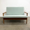 Mid Century Teak Parker Two Seater Sofa Lounge With New Upholstery