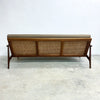 Parker Mid Century Three Seater Rattan Back Sofa Lounge -Reupholstered