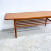Parker Mid Century Lip End Coffee Table With Magazine Shelf - Professionally Restored