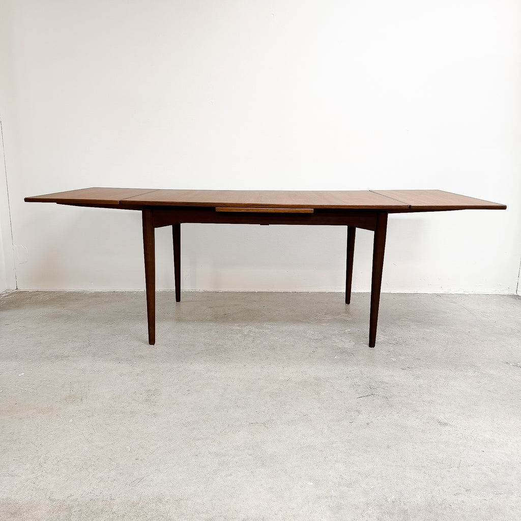 Parker Mid Century Teak Rectangular Extension Dining Table Restored