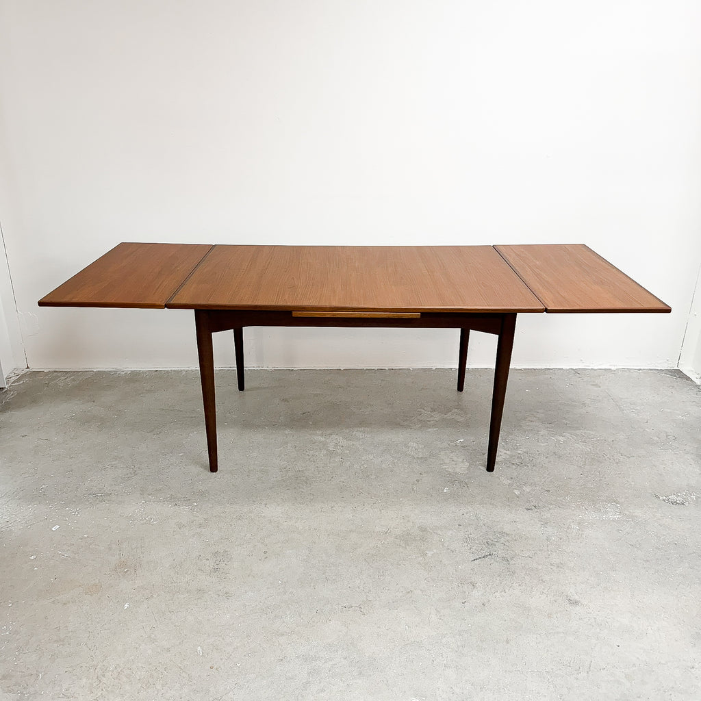 Parker Mid Century Teak Rectangular Extension Dining Table Restored