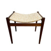 Parker ‘Nordic’ Footstool With Gold And Cream Damask Fabric