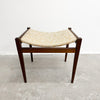 Parker ‘Nordic’ Footstool With Gold And Cream Damask Fabric