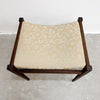 Parker ‘Nordic’ Footstool With Gold And Cream Damask Fabric