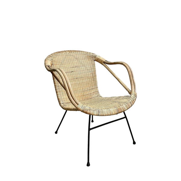 Paul McCobb USA 1917-1969 Cane & Metal Tub Chair