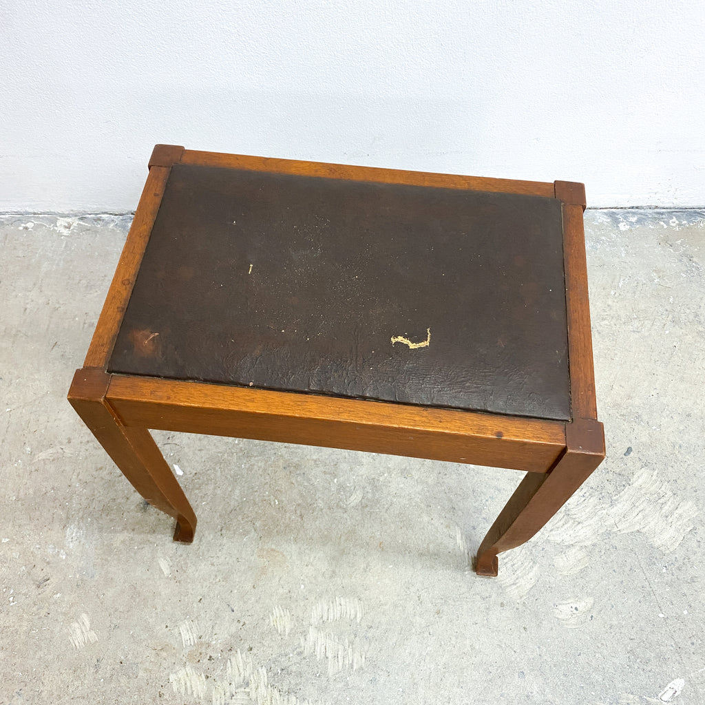 Vintage Wooden Piano Stool