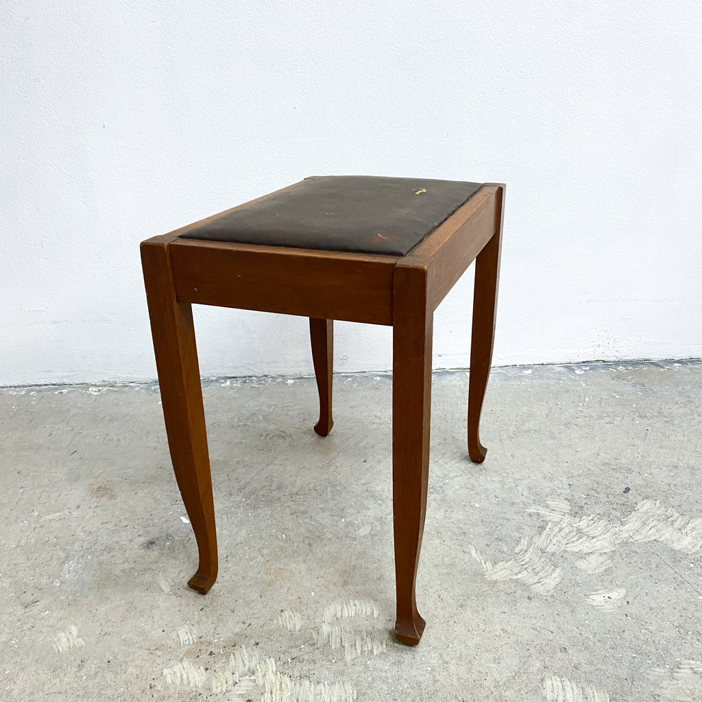 Vintage Wooden Piano Stool