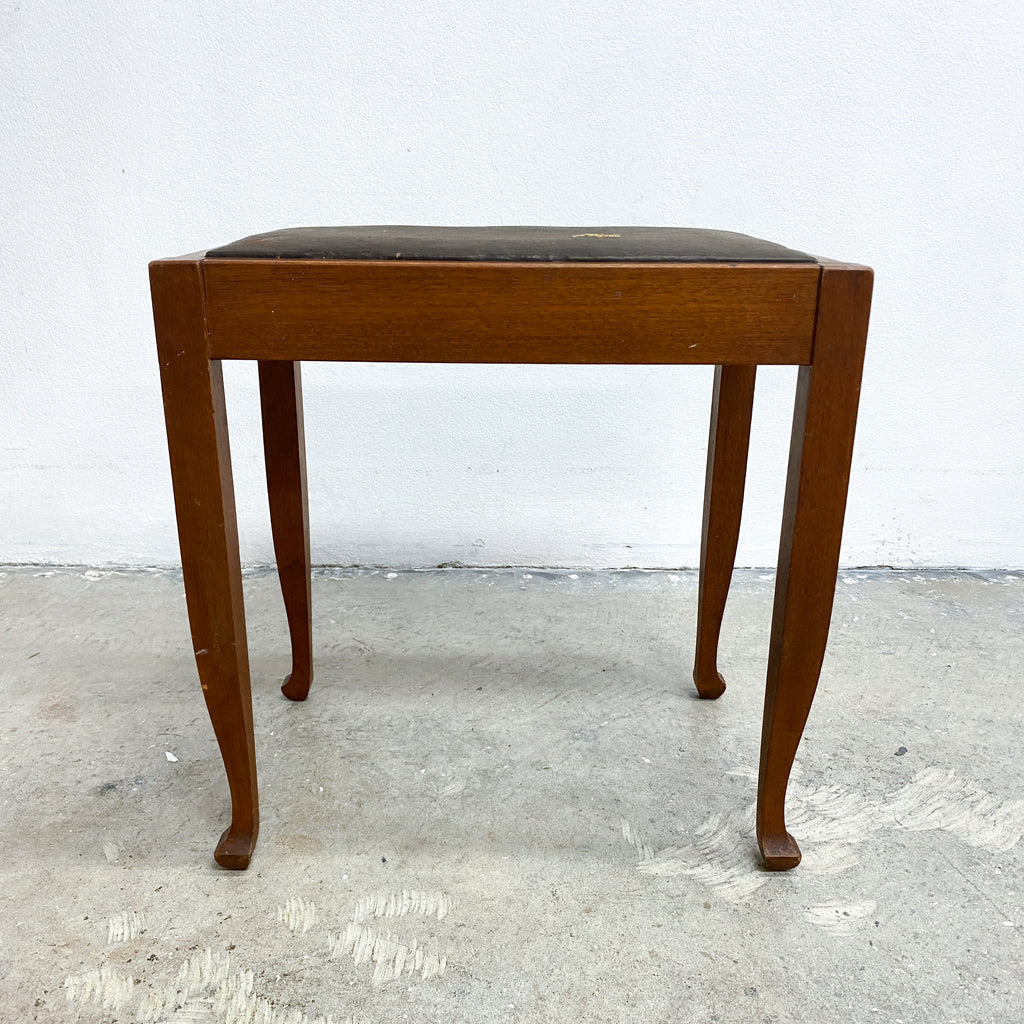 Vintage Wooden Piano Stool