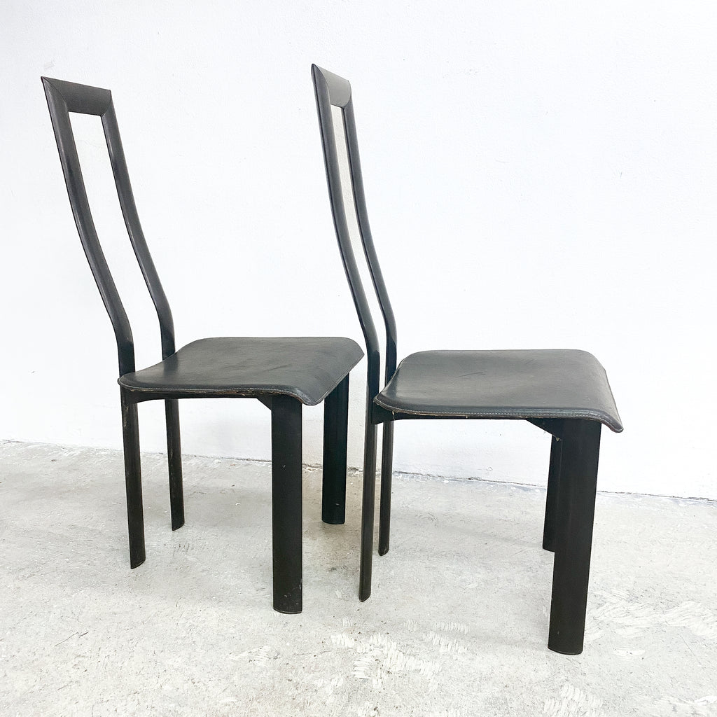 Post Modern 1980's Antonella Mosca Regina Dining Chairs for Ycami Collection
