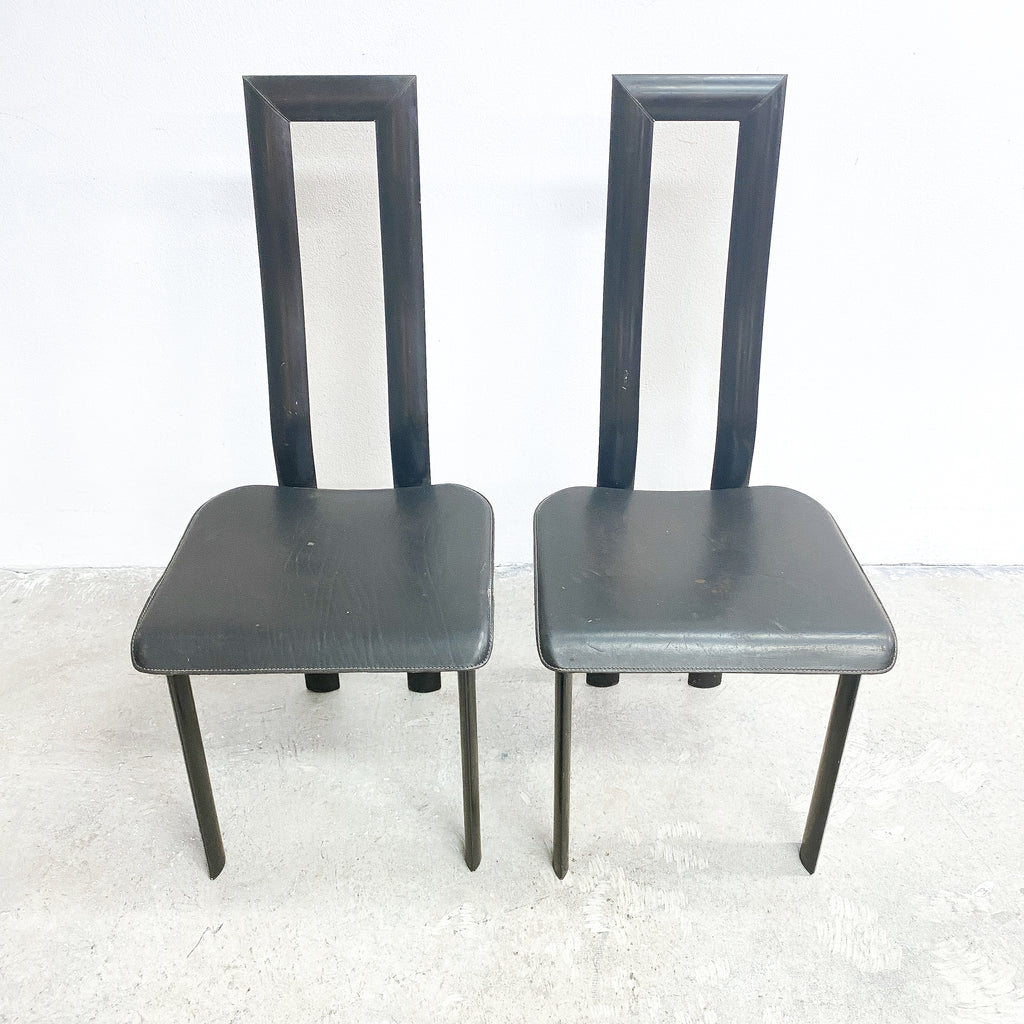 Post Modern 1980's Antonella Mosca Regina Dining Chairs for Ycami Collection