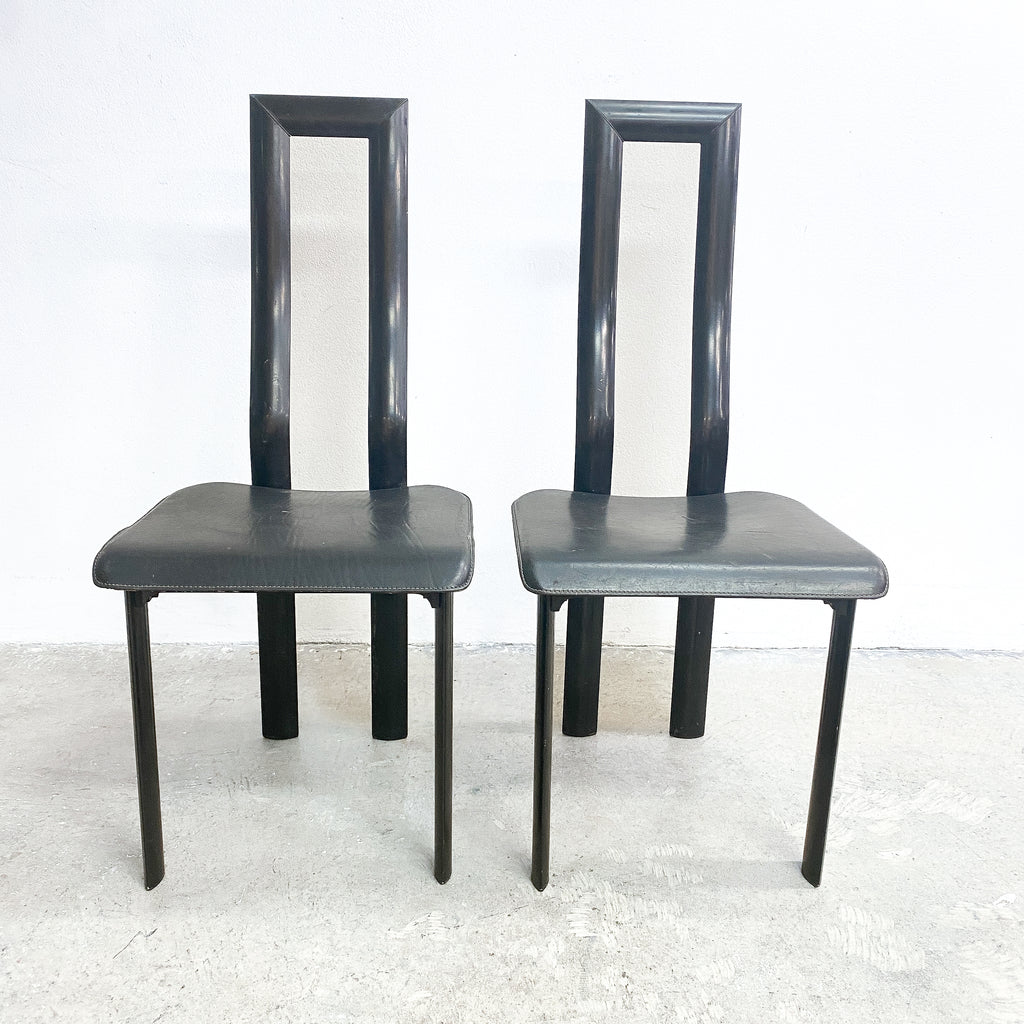 Post Modern 1980's Antonella Mosca Regina Dining Chairs for Ycami Collection