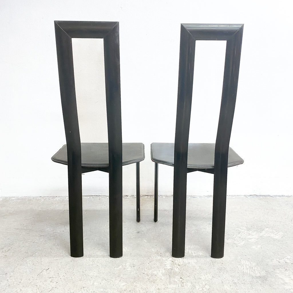 Post Modern 1980's Antonella Mosca Regina Dining Chairs for Ycami Collection
