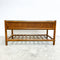 Post Modern Cane And Glass 1980's Coffee Table