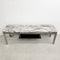 Post Modern Italian Marble Chrome And Glass Coffee Table