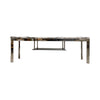 Post Modern Italian Marble Chrome And Glass Coffee Table