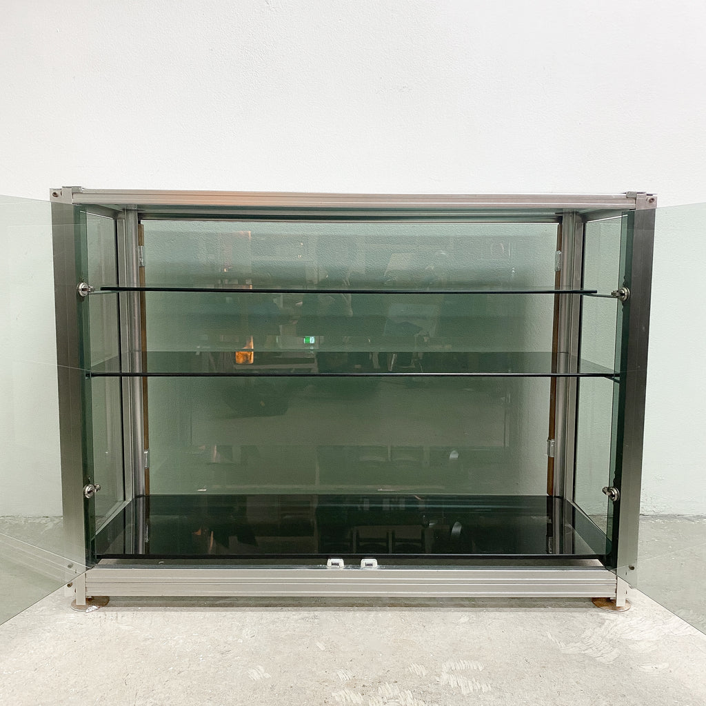 Post Modern Italian Smokey Glass Cabinet