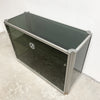 Post Modern Italian Smokey Glass Cabinet