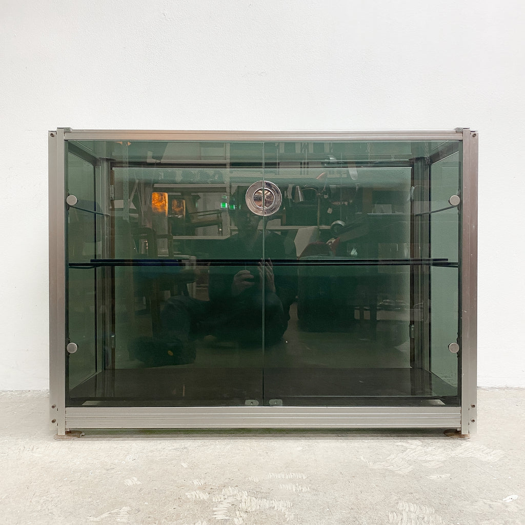 Post Modern Italian Smokey Glass Cabinet
