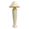Post Modern 1980s Sculptural Ribbed Plaster Floor Lamp
