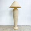 Post Modern 1980s Sculptural Ribbed Plaster Floor Lamp