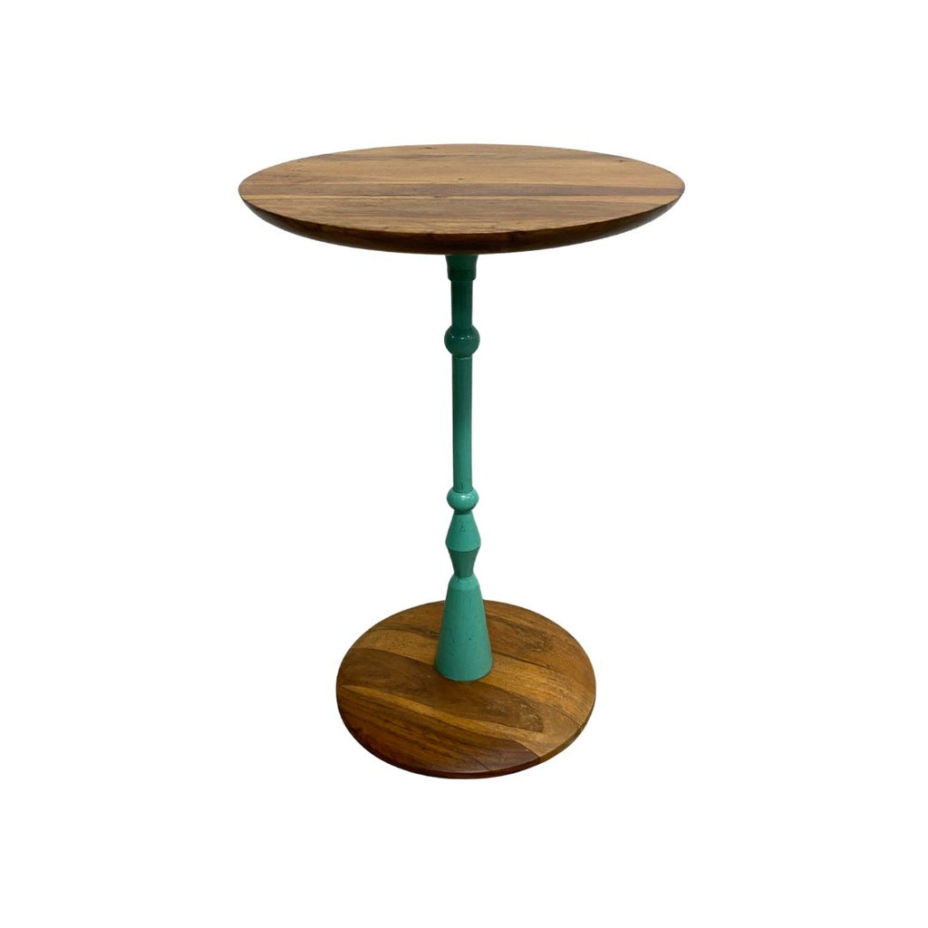 Post Modern Side Table Painted Metal and Wood