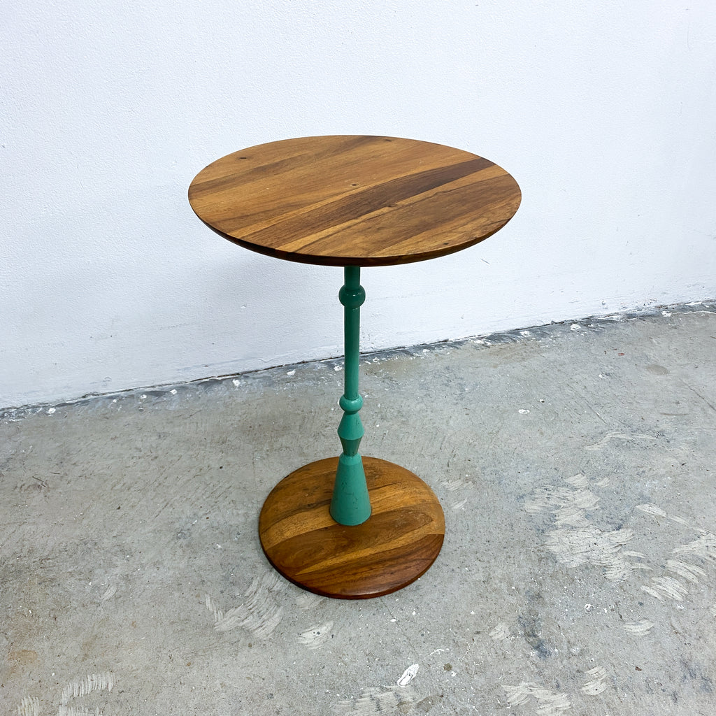 Post Modern Side Table Painted Steel and Wood